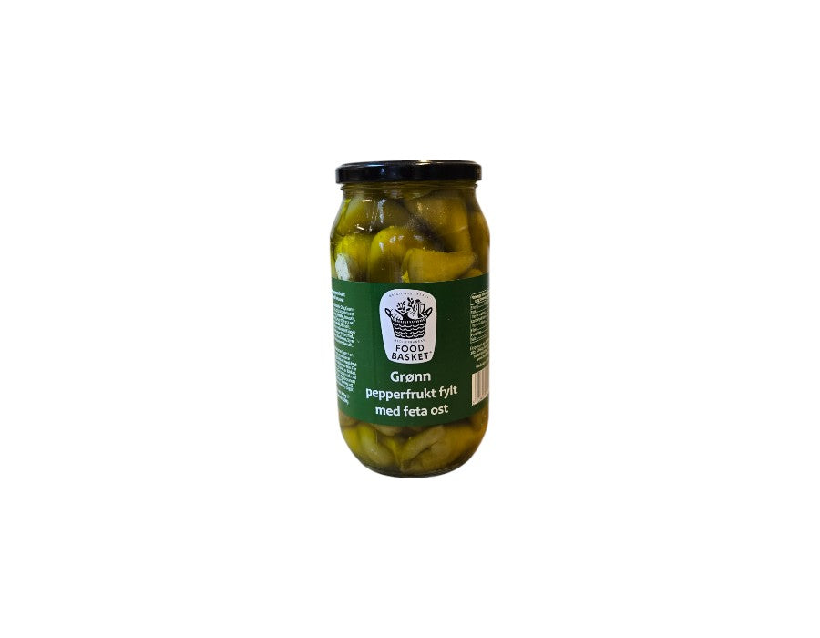 Grønn pepperfrukt fylt med feta 1kg