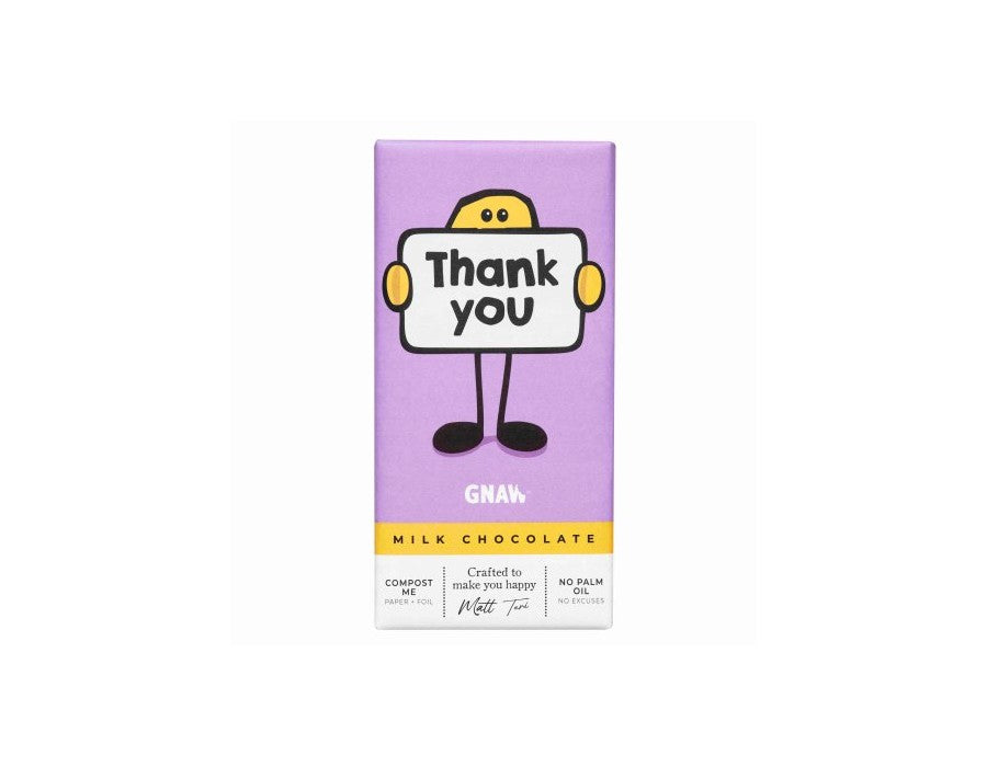79,00
NOK
GNAW ‘Thank You’ Milk Chocolate Bar 80g