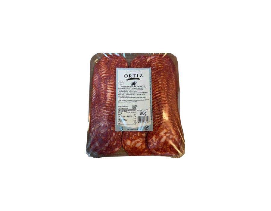 Chorizo cular piccante skivet 250g
