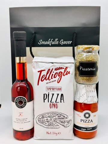 Gaveeske med vindu 'Pizza'