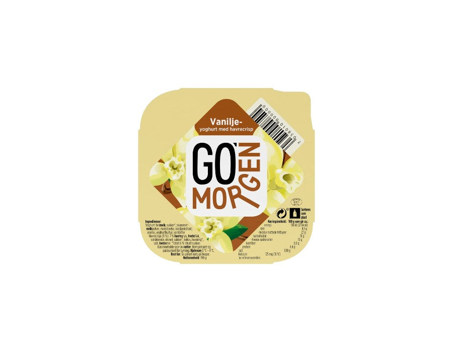 Go Morgen Vanilje Yoghurt med havrecrisp 190g
