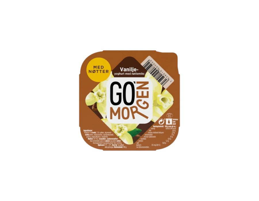 Go Morgen Vanilje yoghurt med nøttemiks 190g