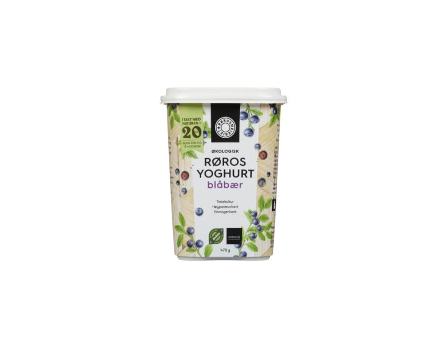 Røros Økologisk Yoghurt Blåbær 470g