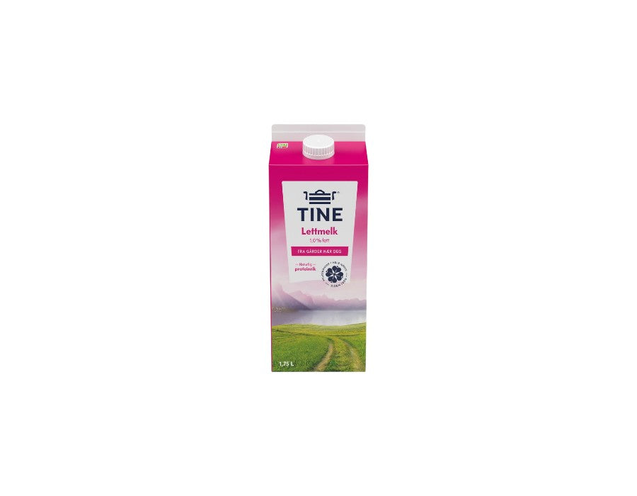 Tine Lettmelk 1% fett, 1,75 l