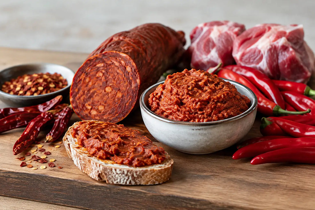 Hva er nduja laget av? Kjøtt, chili og smak