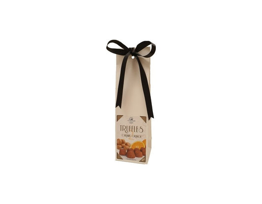 135,00
NOK
Sjokotrøfler 2x100g Karamel/Appelsin (Hvit gavepk)
