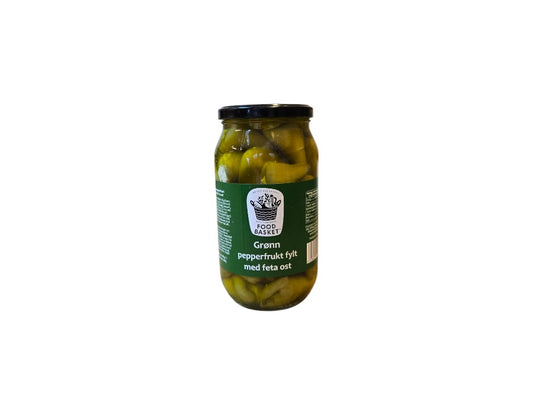 Grønn pepperfrukt fylt med feta 1kg