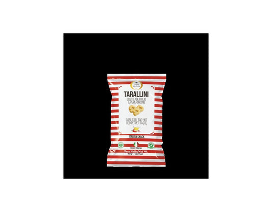 25,00
NOK
Tarallini Garlic, OliveOil & Chili Pepper flav 80g