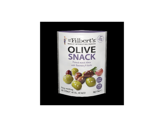35,00
NOK
Mr Filbert’s Mixed Olive Snack w Rosemary & Garlic
