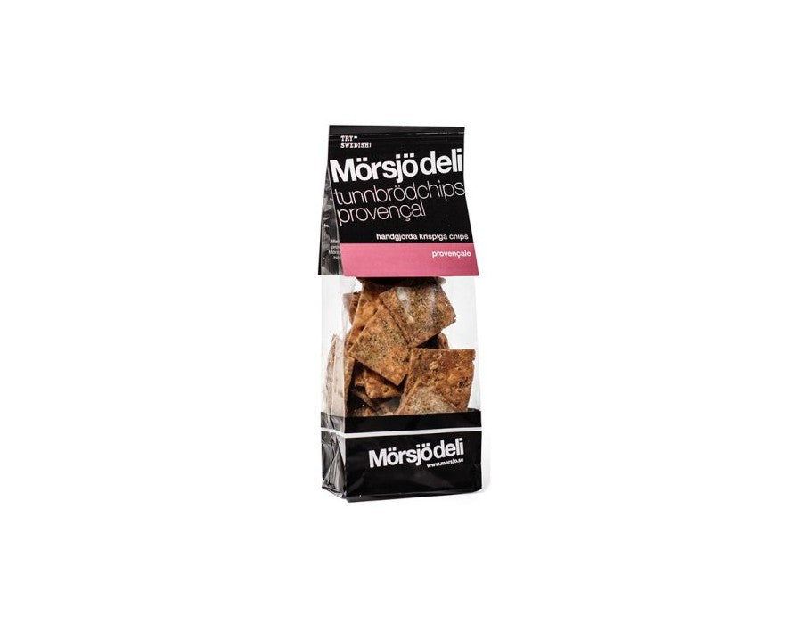 69,00
NOK
Mörsjö Tunnbrödschips Provencal 100g