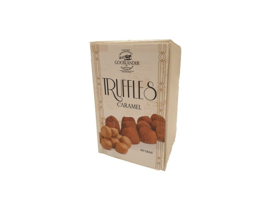 69,00
NOK
Sjokotrøfler Karamell 100g (Hvit eske)