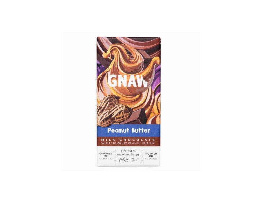 79,00
NOK
GNAW Crunchy Peanut Butter Milk Chocolate Bar 80g