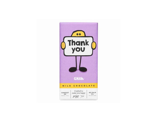 79,00
NOK
GNAW ‘Thank You’ Milk Chocolate Bar 80g