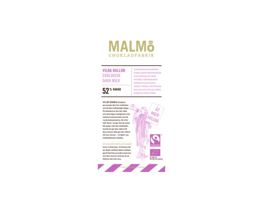 79,00
NOK
Malmö Friska Hallon 52% 80g
