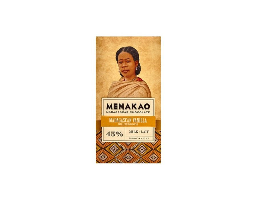 79,00
NOK
Menakao 45% Madagascan Vanilla Milk Chocolate 75g