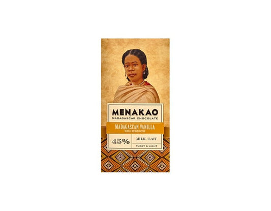 79,00
NOK
Menakao 45% Madagascan Vanilla Milk Chocolate 75g