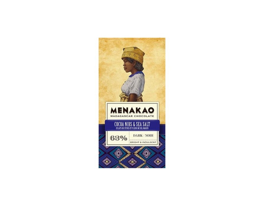79,00
NOK
Menakao 63% Cocoa Nibs and Sea Salt 75g