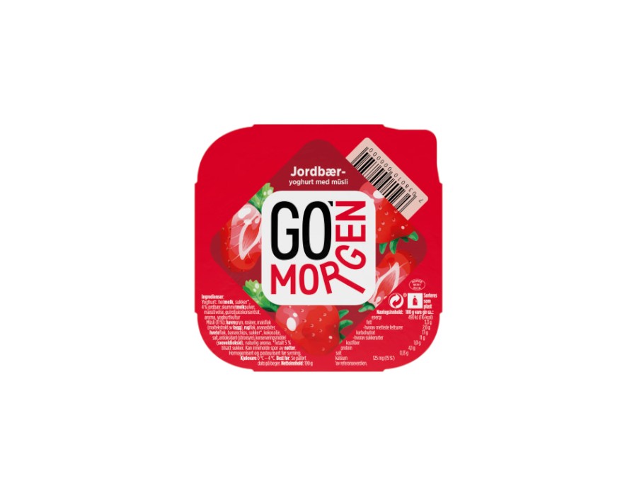 Go Morgen Jordbær yoghurt med musli 190g